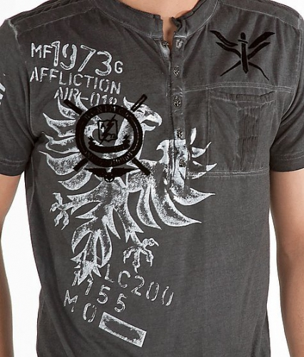 Affliction Landmine Henley T-shirt original